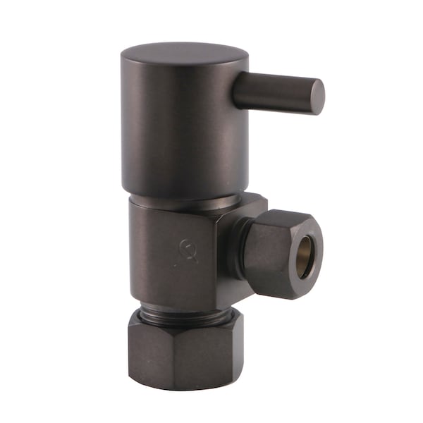 5/8"O.Dx3/8" O.D Anti-Sz Qrtr Turn Ceramic Cartridge Angle Stop, Brnz